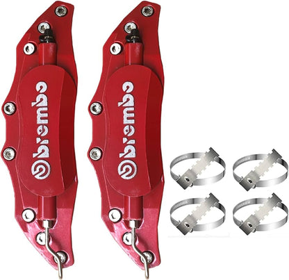 Automotive Disk Brake Caliper Cover Universal Fitting No Logo Large Size 02 Pcs/Set Red (China)