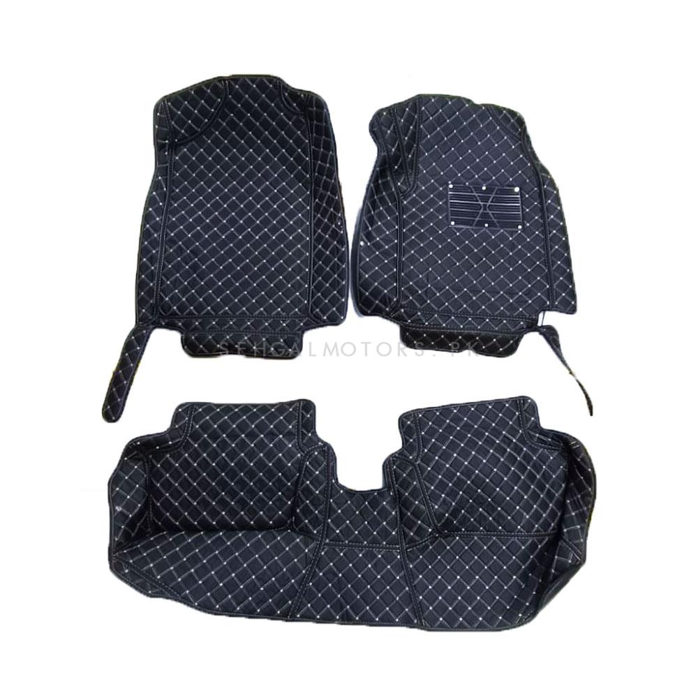 Car Floor Mat 7D X70 Proton Black Pvc Beige Stitch 03 Pcs / Set Premium Quality (China)