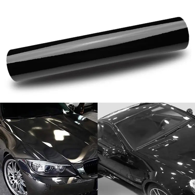Automotive Self Adhesive 3 Layer Film Korealite For Roof Gloss Black Self Healing + Anti-Scratch 60" Width Per Sqft (China)