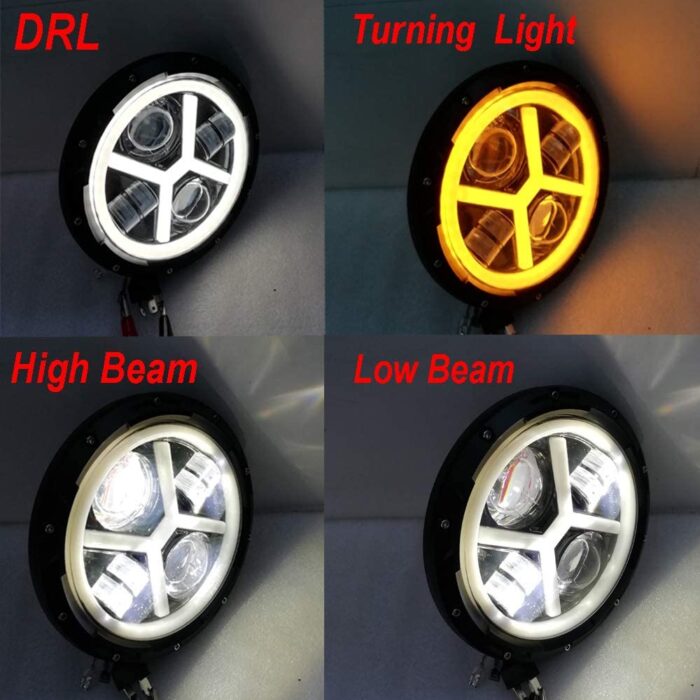 Car Exterior Led Work Lamps Metal Housing Ultra White 6" Round Shape 09 Led 01 Pc/Set Colour Box Pack 01 Pc/Pack Hjg (China)