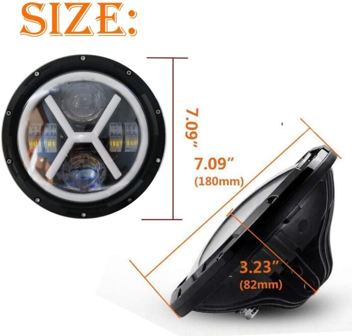Car Exterior Led Work Lamps Metal Housing Ultra White 6" Round Shape 09 Led 01 Pc/Set Colour Box Pack 01 Pc/Pack Hjg (China)