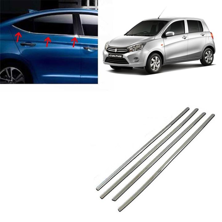 Chrome Weather Strips Tape Type Fitting Suzuki Cultus 2020 04 Pcs/Set
