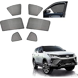 Car Curtain  Side Fix Toyota Fortuner 2021   Black