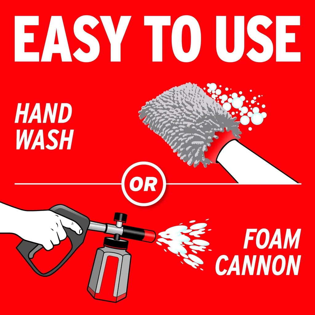 Car Shampoo Mothers Plastic Bottle Pack 473Ml Triple Action Foam Wash 3X 5616 (Usa)