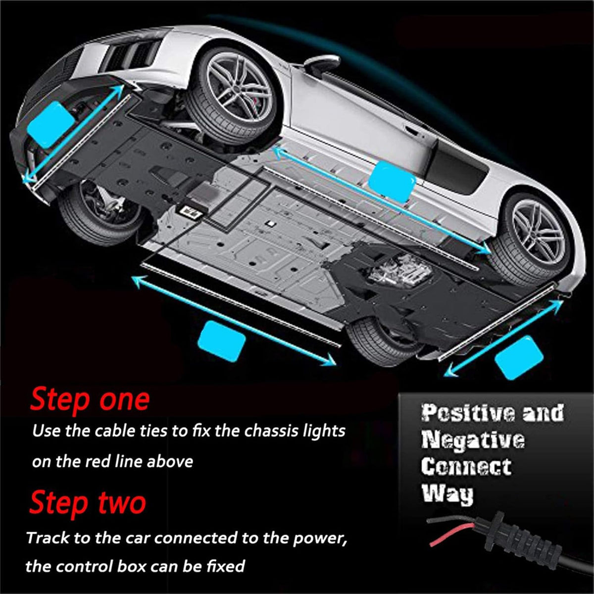 Car Exterior Led Under Glow Light Silicone Housing Rgb 06 Pcs/Set Colour Box Pack 04 Pcs/Pack (China)