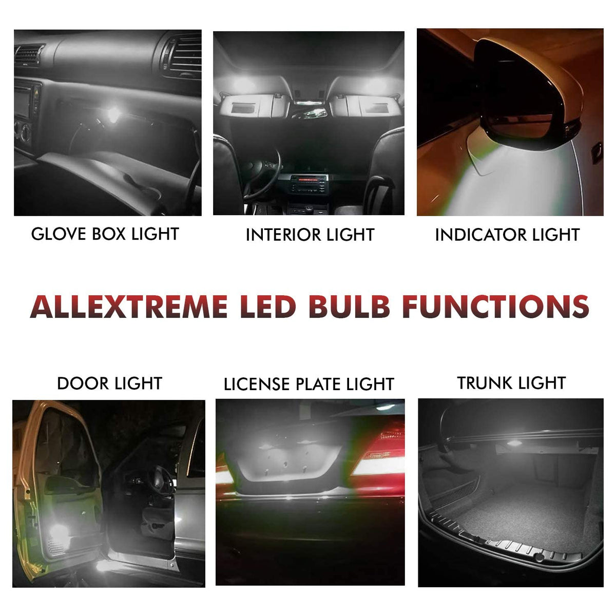 Car Exterior Led T10 Fish Bulb Metal Housing Red Large Size 02 Pcs/Set Poly Bag Pack 02 Pcs/Pack
