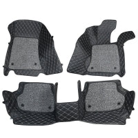 Car Floor Mat 9D Honda City 2018 Black Pvc Beige Stitch Black/Grey Grass 03 Pcs / Set Standard Quality (China)