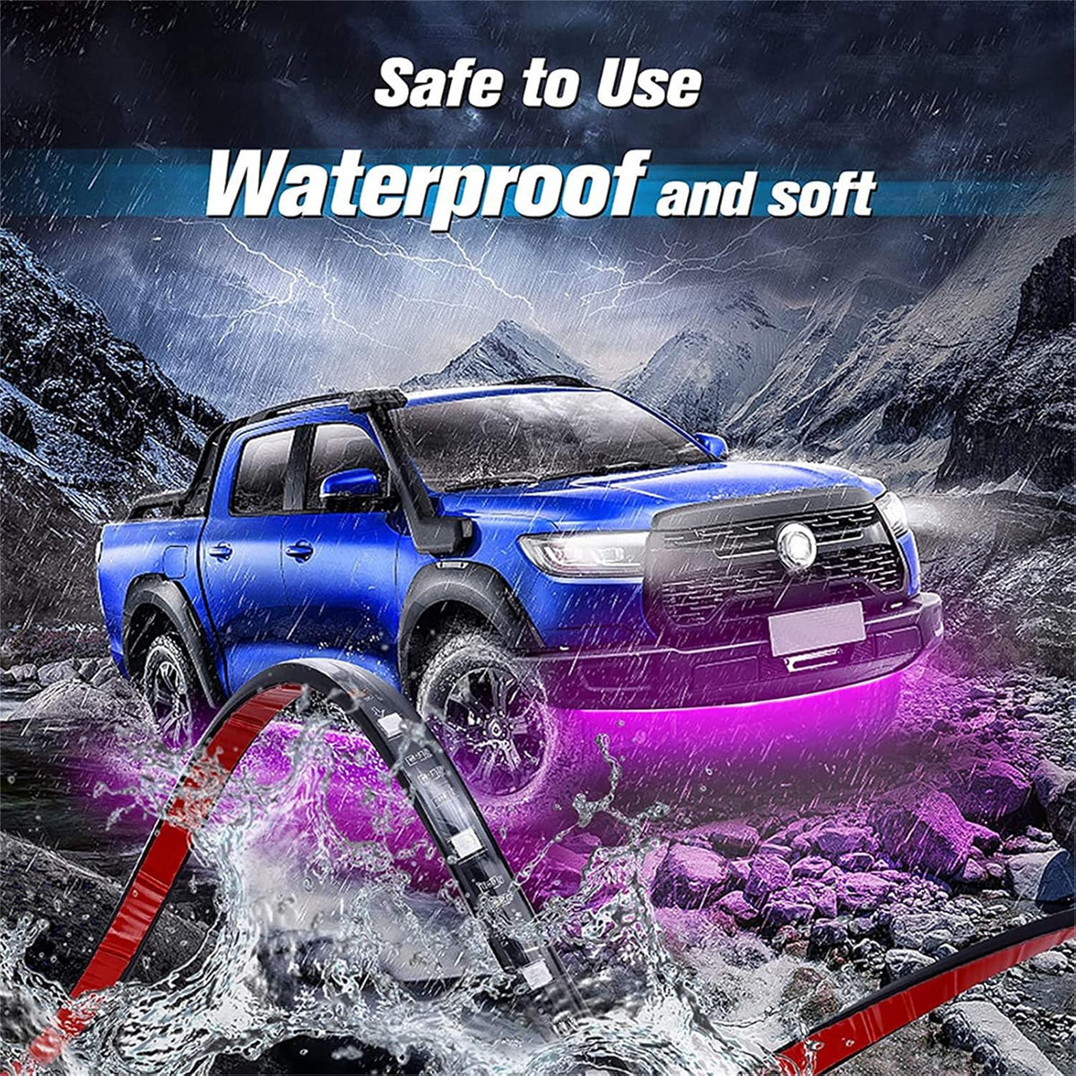 Car Exterior Led Under Glow Light Silicone Housing Rgb 06 Pcs/Set Colour Box Pack 04 Pcs/Pack (China)