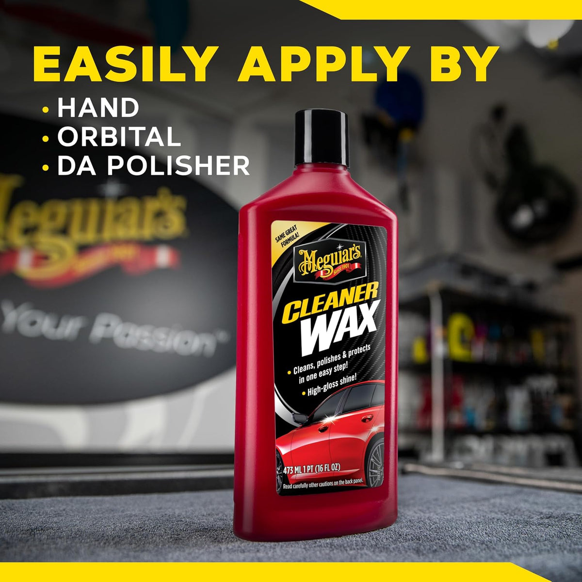 Car Body Polish Meguiars Cream Based Plastic Bottle Pack 473Ml Cleaner Wax A1216 (Usa)