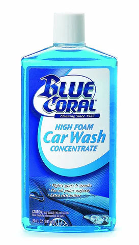 Car Shampoo Blue Coral Plastic Bottle Pack 591Ml High Foam Car Wash Concentrate Wc102 (Usa)
