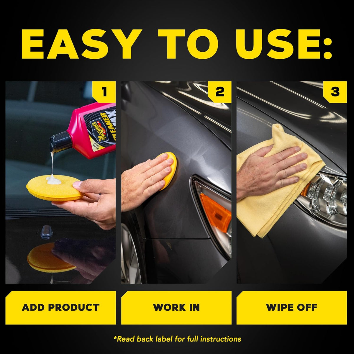 Car Body Polish Meguiars Cream Based Plastic Bottle Pack 473Ml Cleaner Wax A1216 (Usa)