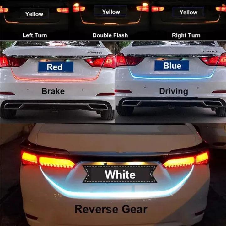 Car Eyebrow Light Oem Fitting Neon Design White Drl Orange Indicator (Running) 02 Pcs/Set Colour Box Pack (China)