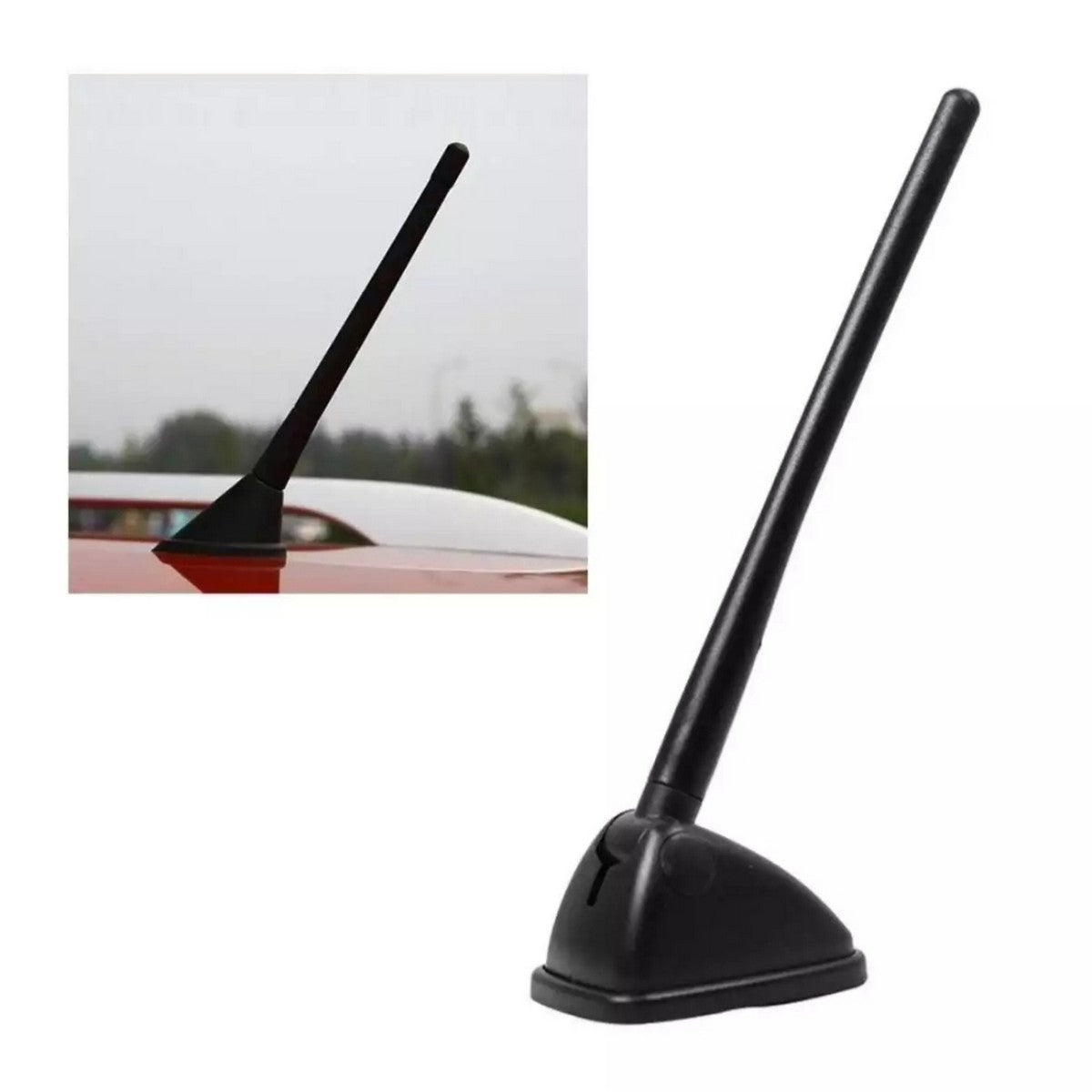 Auto Decorative Antenna Universal Fitting  Black/Chrome X-Large Size Premium Quality Poly Bag Pack  Gm500 (China)