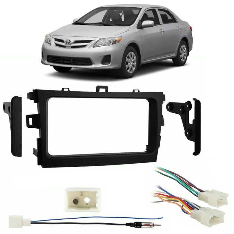 Car In Dash Touch Screen / Android Pannel / Tab Frame Only Toyota Corolla 2012 9" Piano Black Panel W/O Wiring (China)