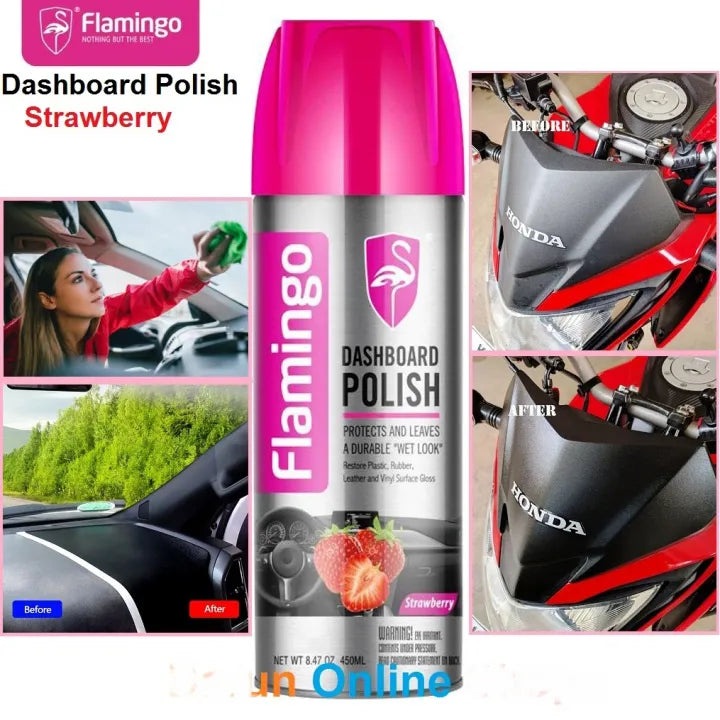 Car Dashboard Polish Flamingo Lemon Tin Can Pack 450Ml F004L (China)
