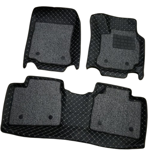 Car Floor Mat 9D Toyota Corolla 2018 Black Pvc Beige Stitch Black/Grey Grass 03 Pcs / Set Standard Quality (China)