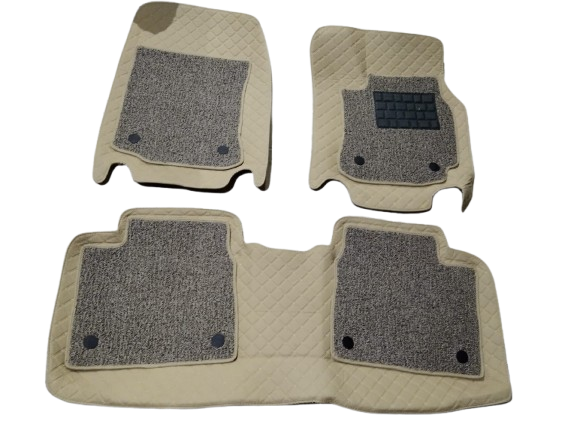 Car Floor Mat 9D Corolla 2018 Toyota Beige Pvc Beige Stitch Beige/Brown Grass 03 Pcs / Set Premium Quality (China)