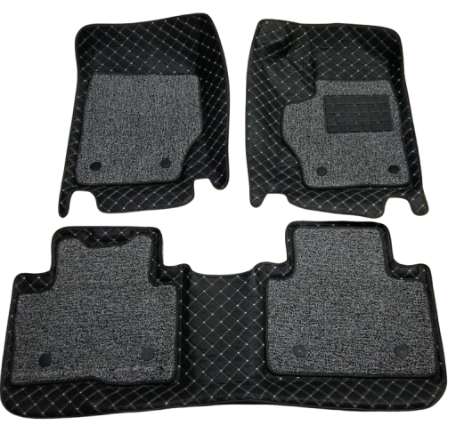 Car Floor Mat 9D X70 Proton Black Pvc Beige Stitch Black/Grey Grass 03 Pcs / Set Premium Quality (China)