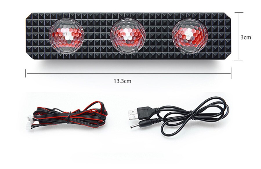 Car Interior Led Atmosphere Light (Strip) Led Type Round Shape With Remote 01 Pc/Set Plastic Housing Colour Box Pack Rgb (China)