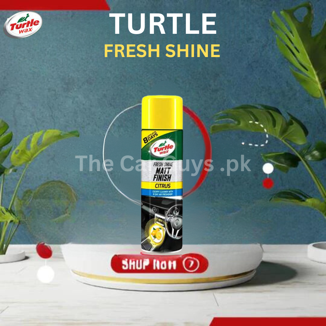 Car Dashboard Polish Turtle Wax Lemon Tin Can Pack 500Ml  Fresh Shine Matt Finish Citrus 52815 (Usa)