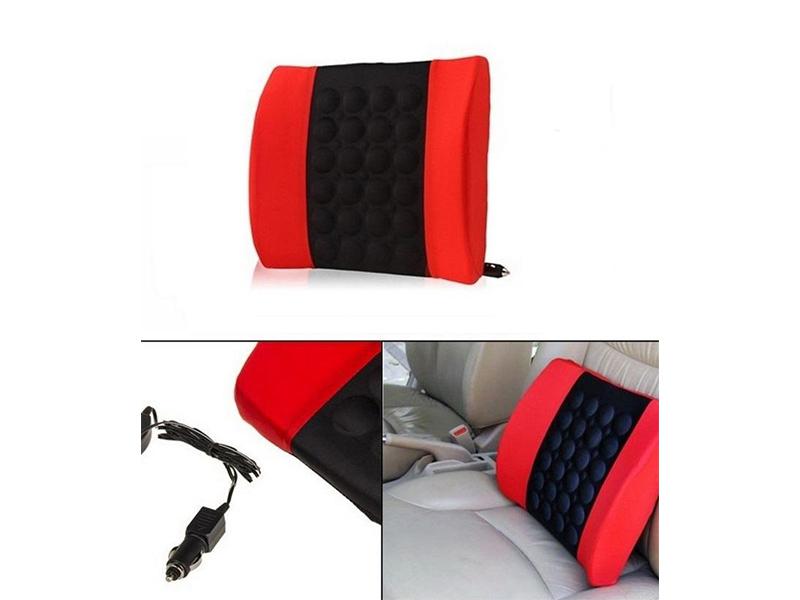 Car Back Rest Cushion Pvc/Fabric/Massager Type Large Size Black/Red 01 Pc/Pack Pvc Bag Pack Fy-1961 (China)