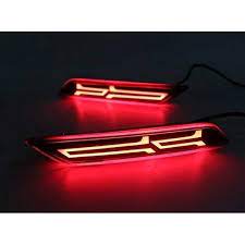 Car Rear Bumper Lamps Honda City 2021 Oem Fitting Audi-A Design Red Led 02 Pcs/Set Box Pack Parking+Flashing (China)