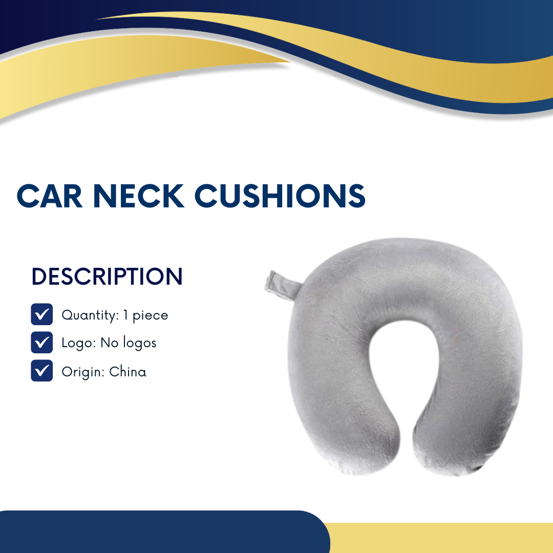 Car Neck Rest Cushions Fabric Material U Shape Without Logo 01 Pc/Set Grey Pvc Bag Pack (China)