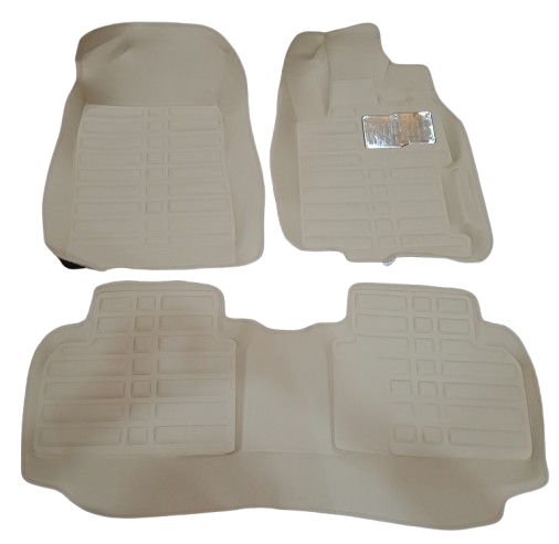 Car Floor Mat 5D Honda Civic 2015 Beige Pvc 03 Pcs / Set Standard Quality (China)
