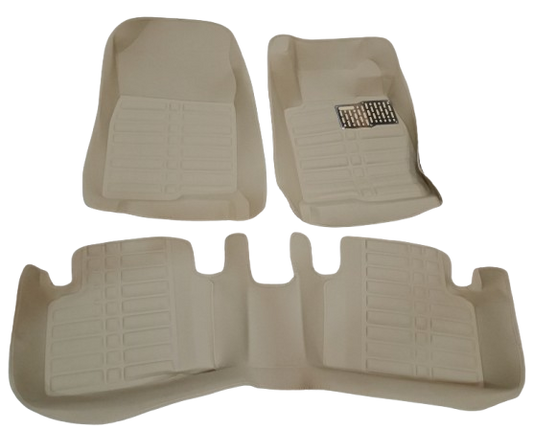 Car Floor Mat 5D Civic 2016-2021 Honda Beige Pvc 03 Pcs / Set Standard Quality (China)