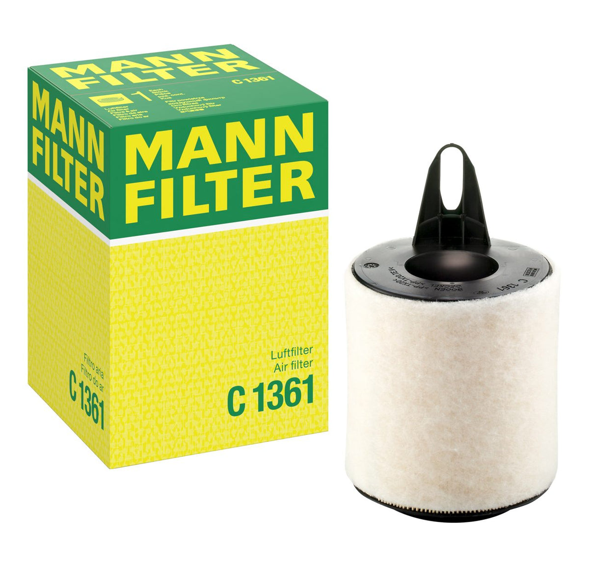 Automotive Engine Air Filters Mann Genuine Element Type Colour Box Pack C1361 (Germany)