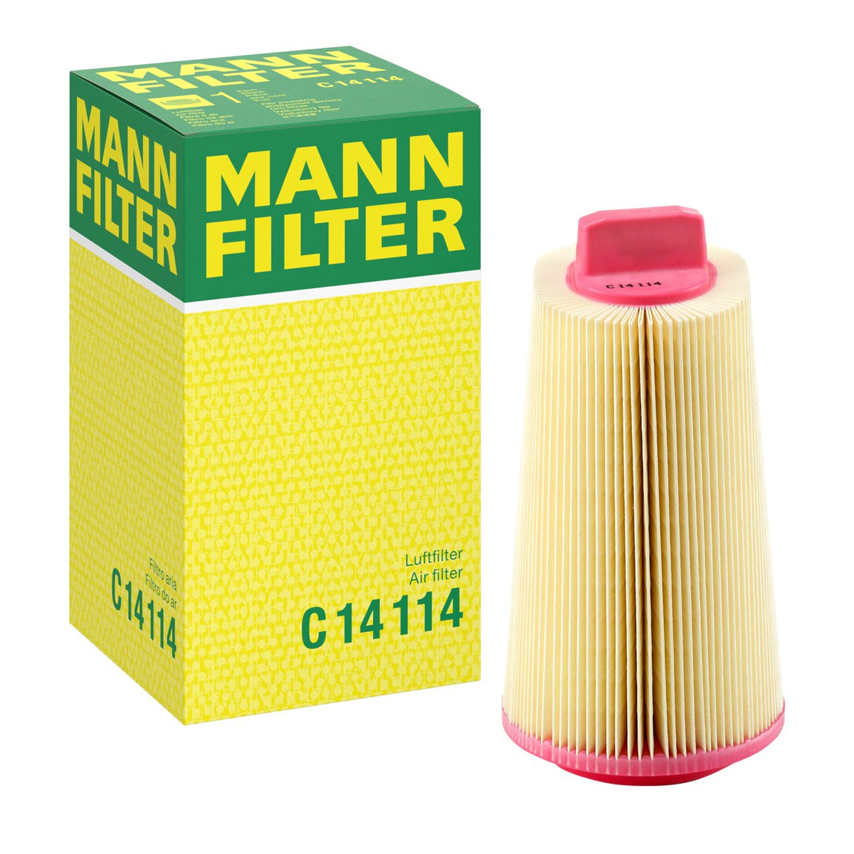 Automotive Engine Air Filters Mann Genuine Element Type Colour Box Pack C14114 (Germany)