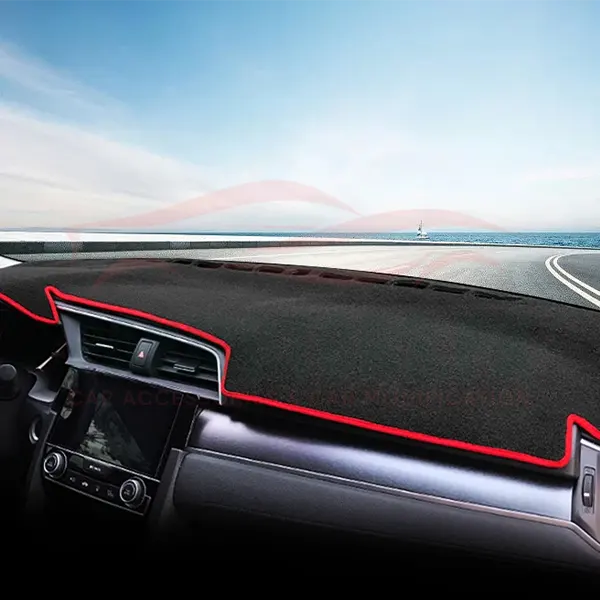 Dashboard Mat Velvet Type Carpet Suzuki Mehran Black Black Border Poly Bag Pack (China) Premium Quality
