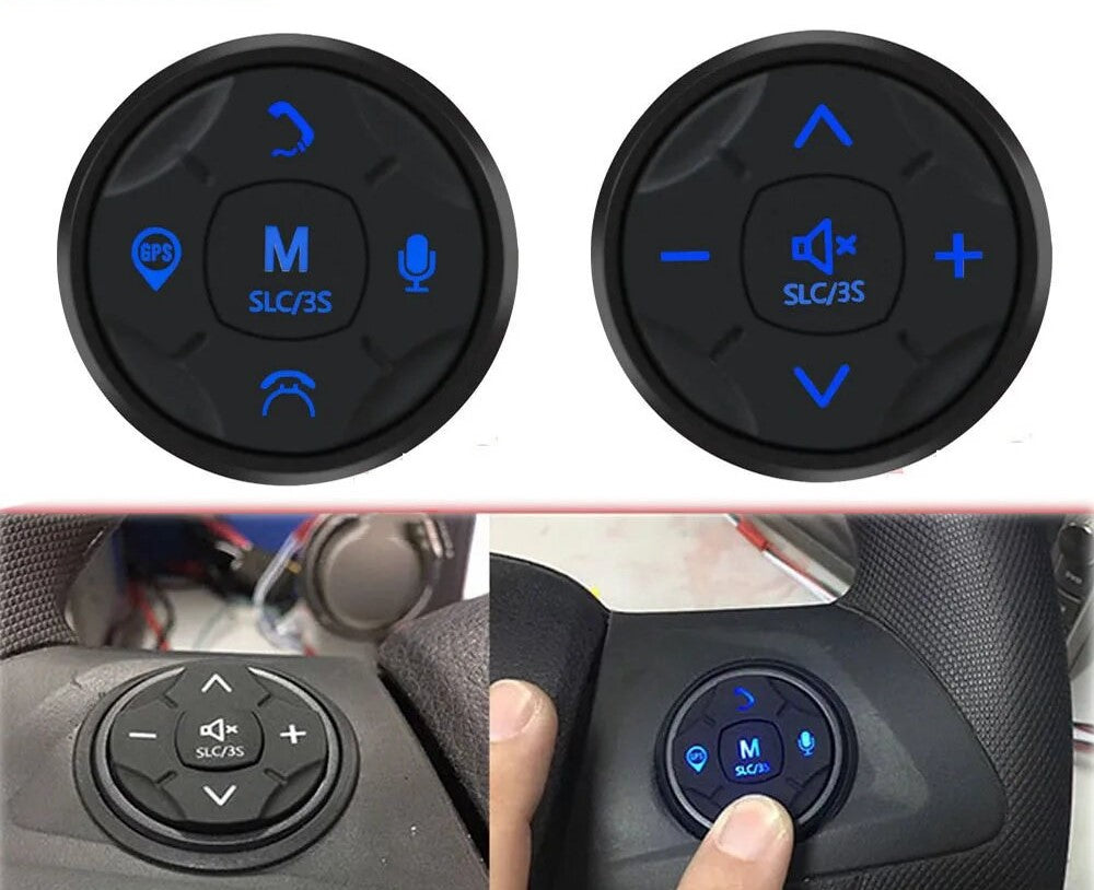 Automotive Multimedia Steering Wheel Control Switches  Oem Fitting     Black 02 Pcs/Set Colour Box Pack (China)