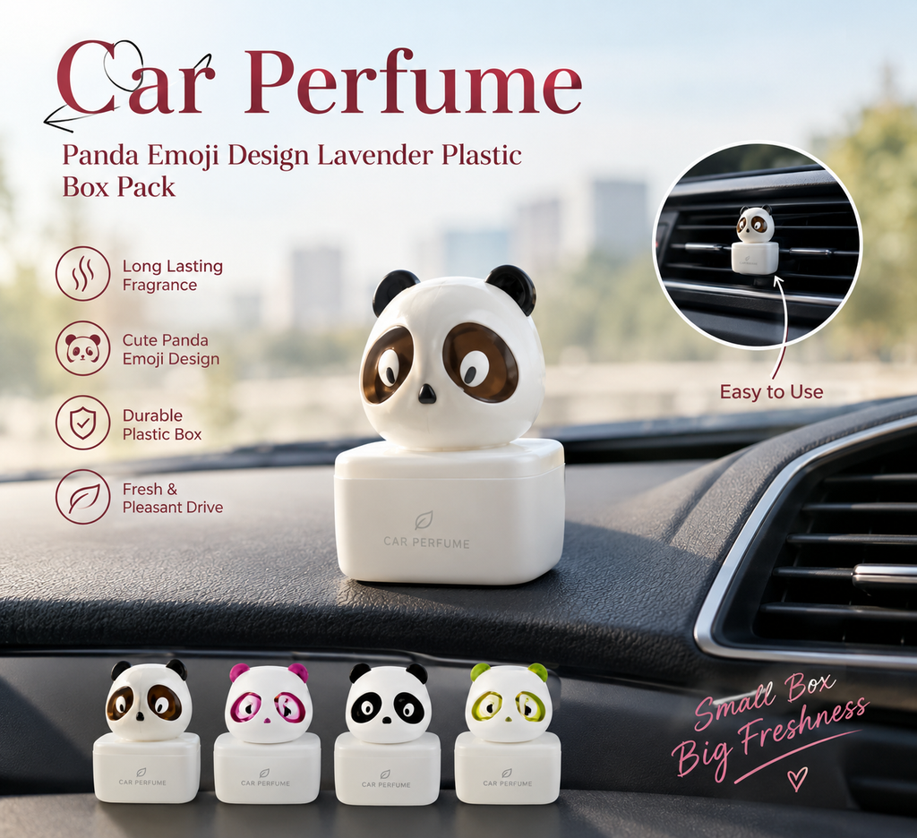 Car Perfume Panda Emoji Design Lemon Plastic Box Pack (China)