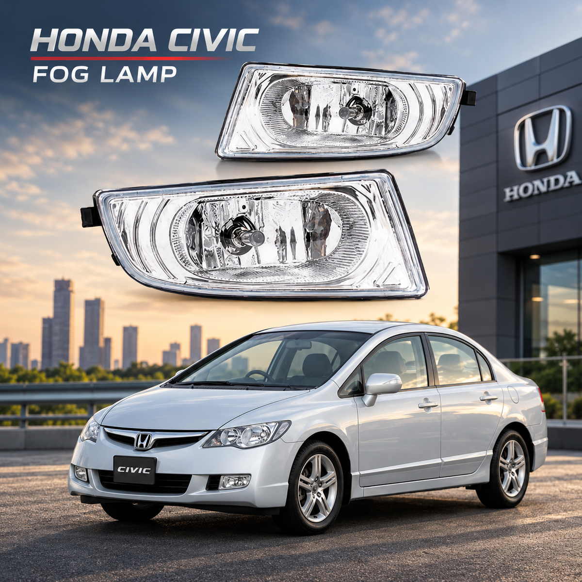 Car Fog Lamp Pentair Oem Fitting Honda Civic 2009 Plastic Housing Plastic Lens Clear Lens Black Hd-038 (China)