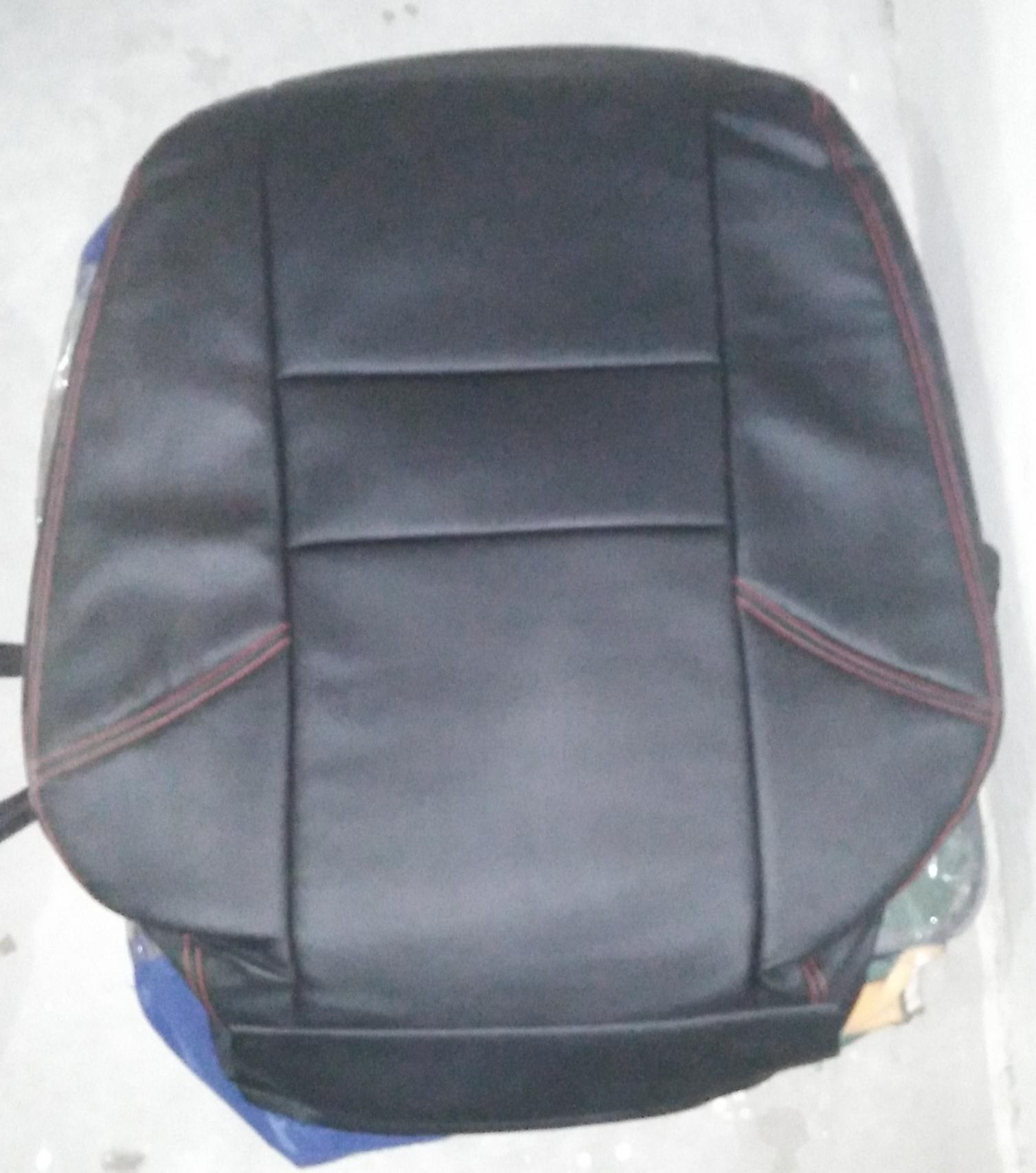 Auto Leather Type Seat Cover M/C Oem Design Custom Fitting Honda City 2018 Black Colour Red Stitch 09 Pcs/Set