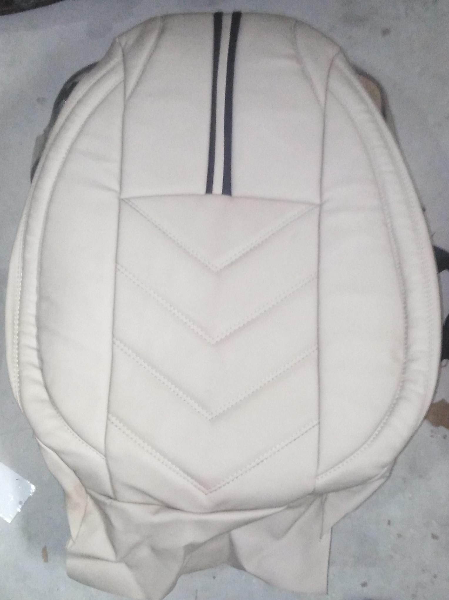 Auto Leather Type Seat Cover M/B Audi A5 Quattro Design Custom Fitting Honda Civic 2016-2021 Beige Colour Beige Stitch 12 Pcs / Set