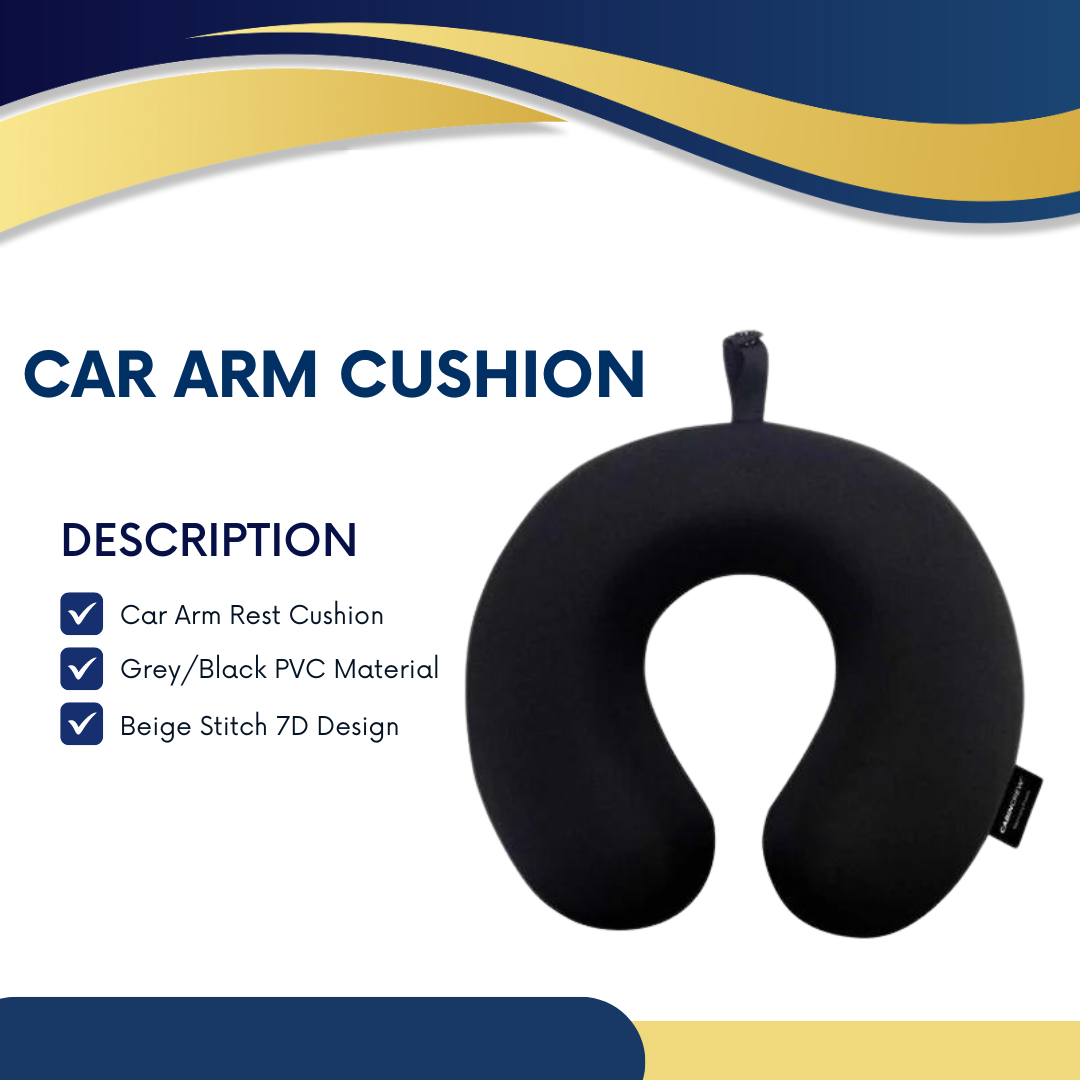 Car Neck Rest Cushions Velvet Material U Shape 01 Pc/Set Black Poly Bag Pack (China)