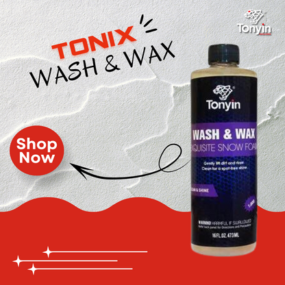 Car Shampoo & Wax Tonyin Plastic Bottle Pack  473Ml Bath And Body Tn04 (China)