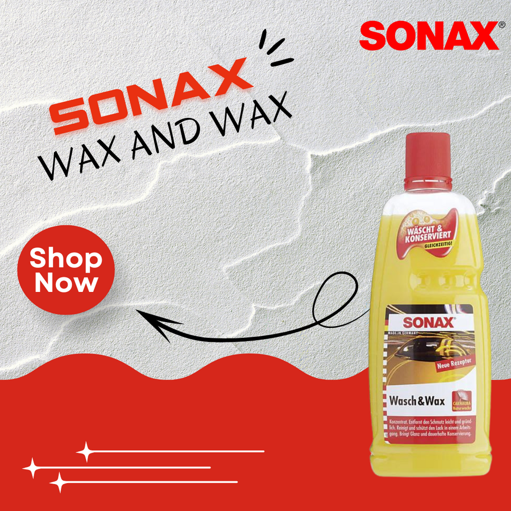 Car Shampoo & Wax Sonax Plastic Can Pack 1000Ml 03133410 (Japan)