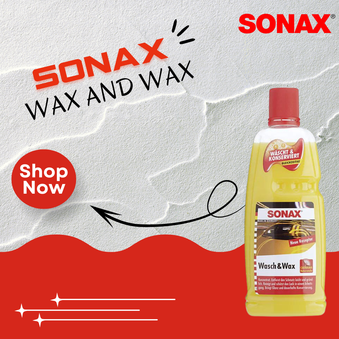 Car Shampoo & Wax Sonax Plastic Can Pack 1000Ml 03133410 (Japan)