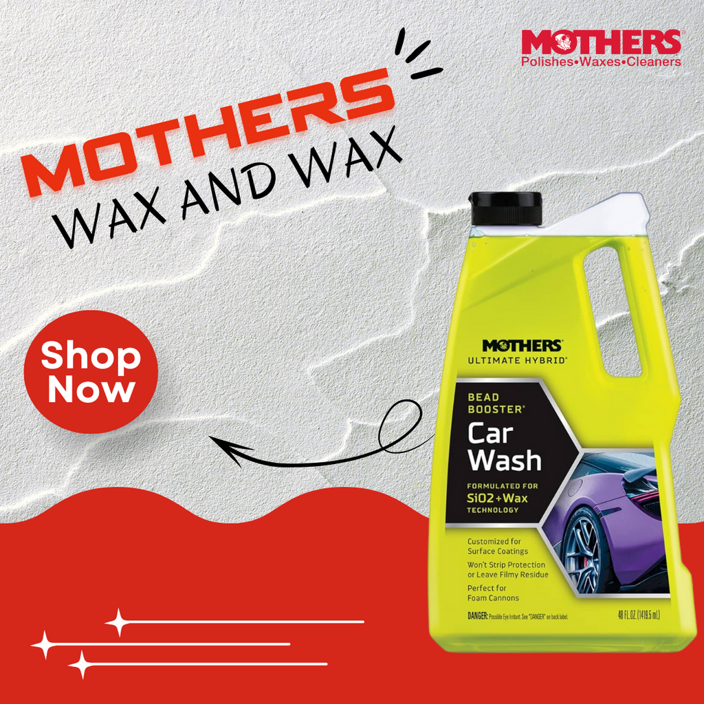 Car Shampoo & Wax Mothers Plastic Bottle Pack 1420Ml Bead Booster 05668 (Usa)