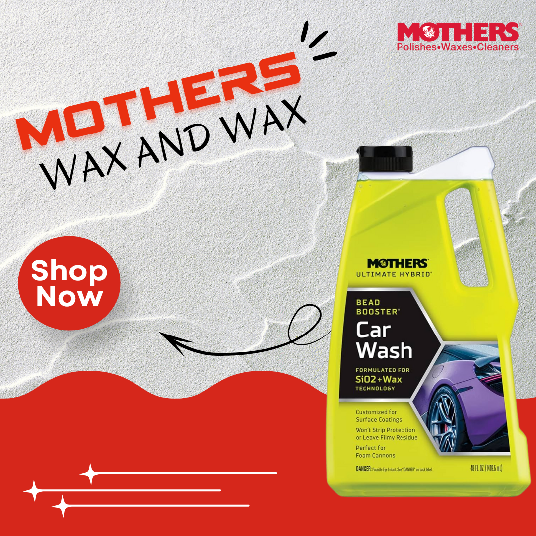 Car Shampoo & Wax Mothers Plastic Bottle Pack  1420Ml Bead Booster  05668 (Usa)