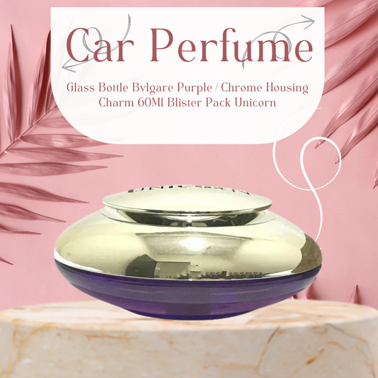 Car Perfume Glass Bottle Bvlgare Purple/Chrome Housing Charm   60Ml Blister Pack Unicorn Ft-120 (China)