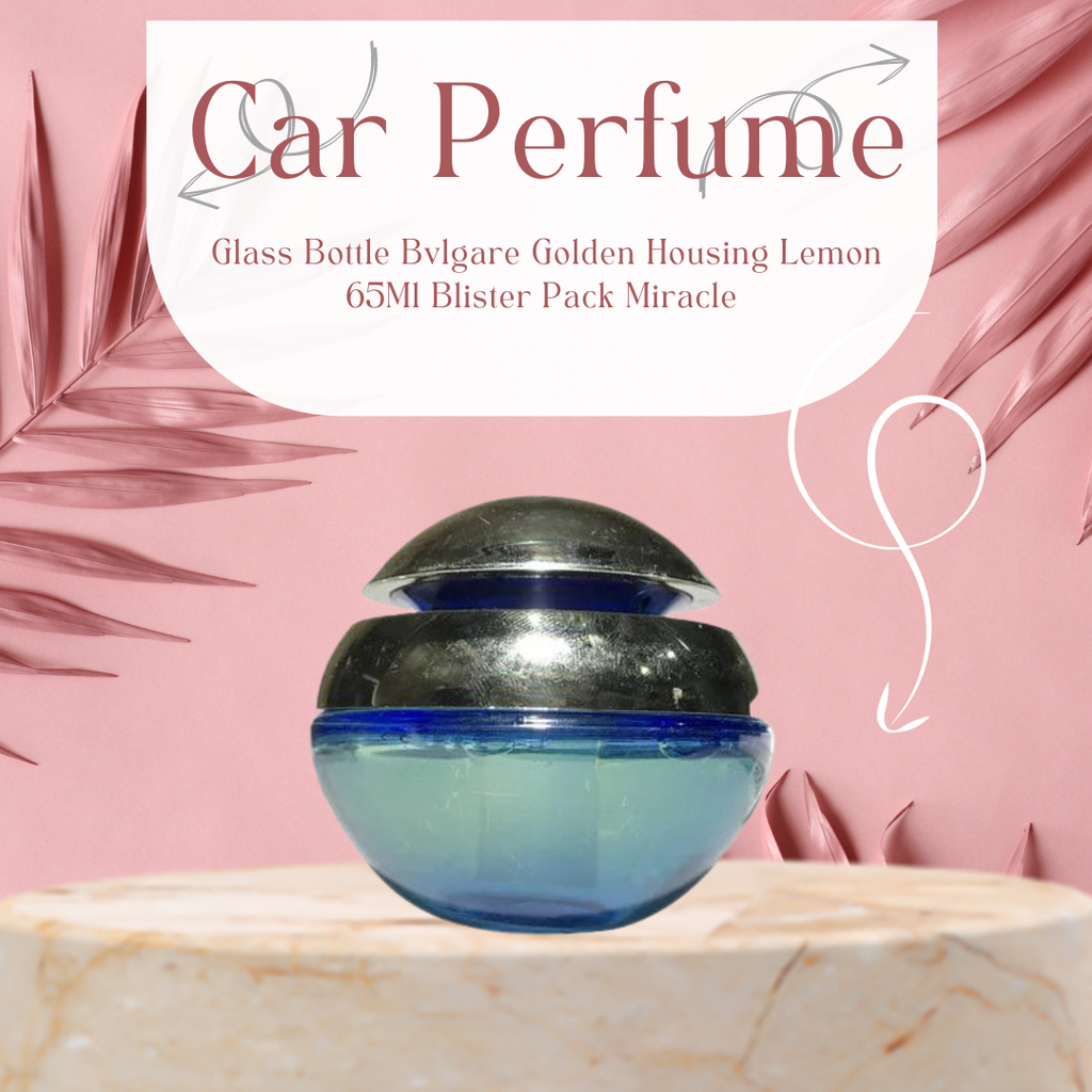 Car Perfume Glass Bottle Bvlgare Golden Housing Charm 65Ml Blister Pack Miracle (China)