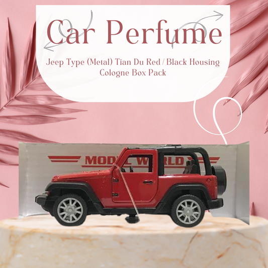 Car Perfume Jeep Type (Metal) Tian Du Red/Black Housing Cologne   Box Pack F1111-1 (China)