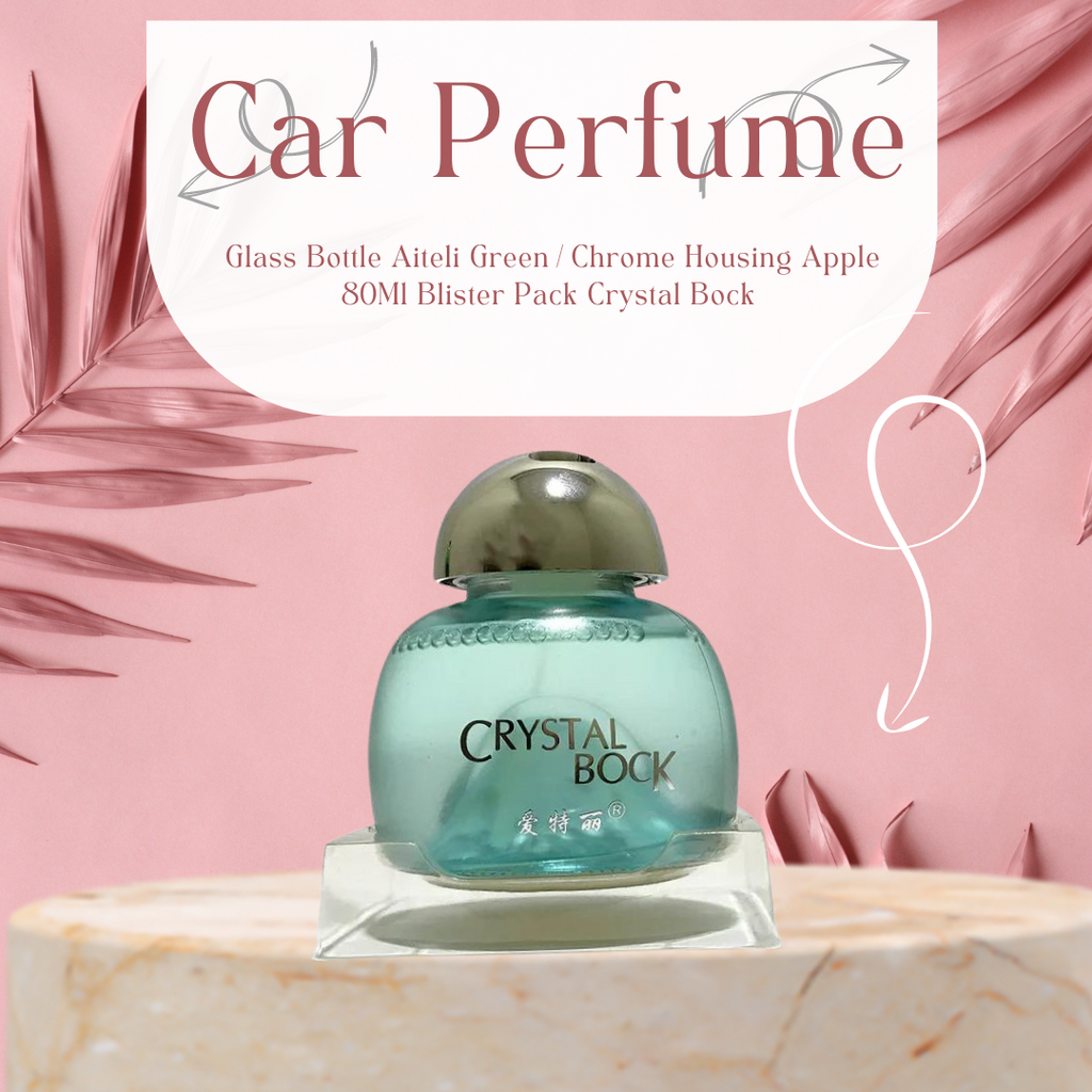 Car Perfume Glass Bottle Aiteli Green/Chrome Housing Apple 80Ml Blister Pack Crystal Bock Da-116 (China)