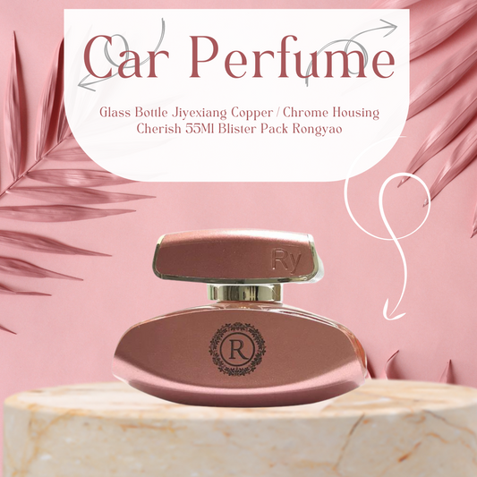 Car Perfume Glass Bottle Jiyexiang Copper/Chrome Housing Cherish  55Ml Blister Pack Rongyao Fy-7328 (China)