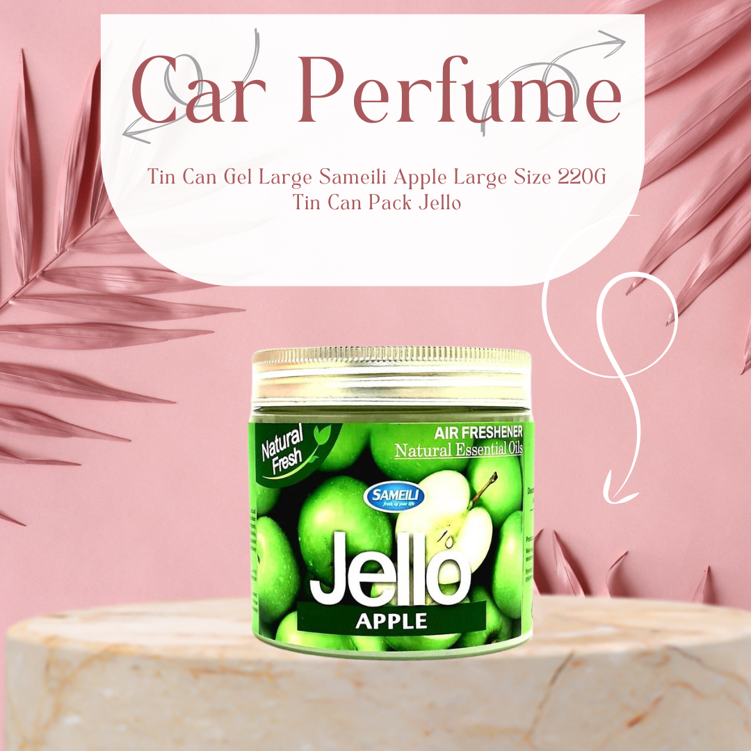 Car Perfume Tin Can Gel Large Sameili  Apple Large Size 220G Tin Can Pack Jello  .