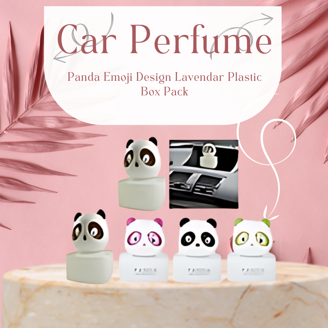 Car Perfume Panda Emoji Design   Lavendar   Plastic Box Pack  (China)